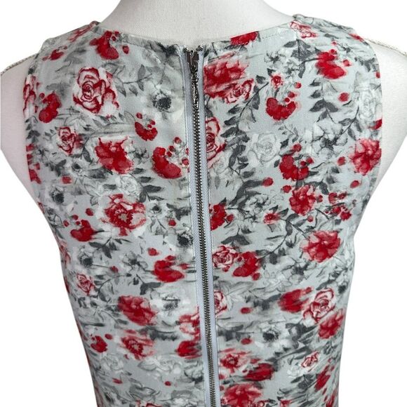Kensie Windy Roses Floral Sleeveless Shift Dress Multi-Color Rear Zip Size S - Picture 6 of 13
